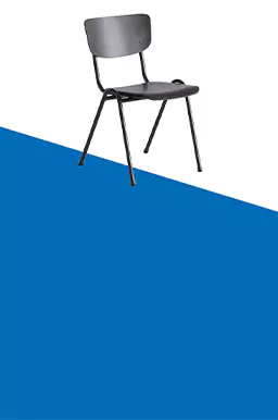 Foto van de Vepa Felt bi-colour stoel, een zwarte stoel. 