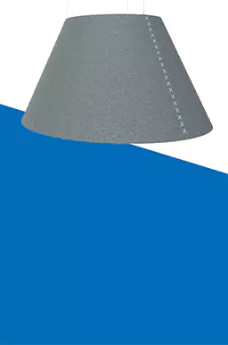 Akoestische grijze lamp