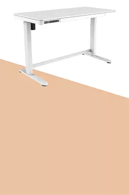 Een wit sta bureau